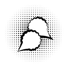 Poster - pop art, speech bubble icon. Element of speech bubble pop art style icon. Signs and symbols collection icon for websites, web design, mobile app on white background