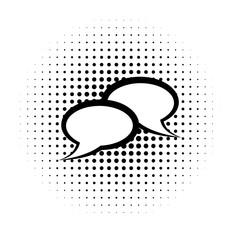 Poster - pop art, speech bubble icon. Element of speech bubble pop art style icon. Signs and symbols collection icon for websites, web design, mobile app on white background