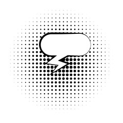 Poster - pop art, speech bubble icon. Element of speech bubble pop art style icon. Signs and symbols collection icon for websites, web design, mobile app on white background