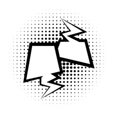 Poster - pop art, speech bubble icon. Element of speech bubble pop art style icon. Signs and symbols collection icon for websites, web design, mobile app on white background