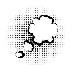 Poster - pop art, speech bubble, clouds icon. Element of speech bubble pop art style icon. Signs and symbols collection icon for websites, web design, mobile app on white background