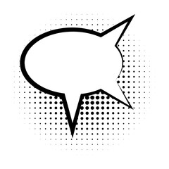Poster - pop art, speech bubble icon. Element of speech bubble pop art style icon. Signs and symbols collection icon for websites, web design, mobile app on white background