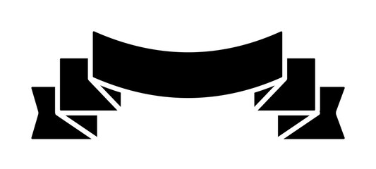 Poster - Ribbon icon. Simple decoration band icons for ui and ux, website or mobile application on white background