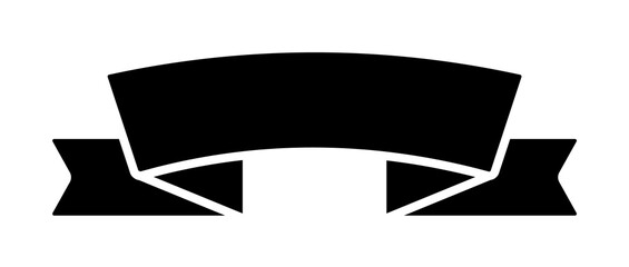 Poster - Ribbon icon. Simple decoration band icons for ui and ux, website or mobile application on white background