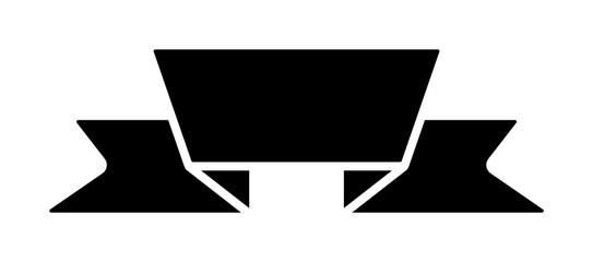 Poster - Ribbon icon. Simple decoration band icons for ui and ux, website or mobile application on white background