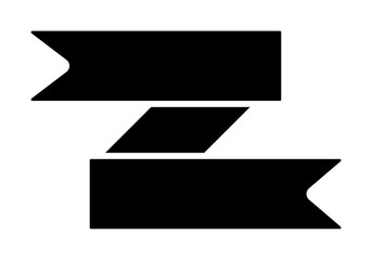 Poster - Ribbon icon. Simple decoration band icons for ui and ux, website or mobile application on white background