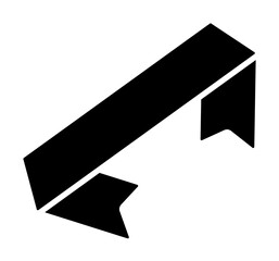Poster - Ribbon icon. Simple decoration band icons for ui and ux, website or mobile application on white background