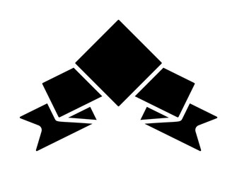 Poster - Ribbon icon. Simple decoration band icons for ui and ux, website or mobile application on white background