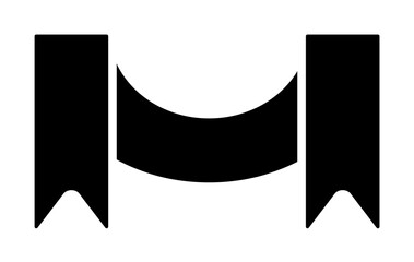 Poster - Ribbon icon. Simple decoration band icons for ui and ux, website or mobile application on white background