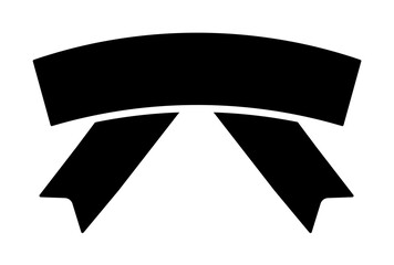 Poster - Ribbon icon. Simple decoration band icons for ui and ux, website or mobile application on white background