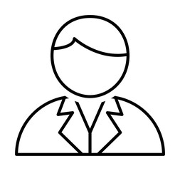 Poster - scientist icon. Element of scientifics study icon for mobile concept and web apps. Thin line scientist icon can be used for web and mobile on white background