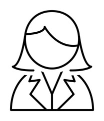 Poster - scientist icon. Element of scientifics study icon for mobile concept and web apps. Thin line scientist icon can be used for web and mobile on white background
