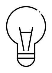 Poster - light bulb icon. Element of scientifics study icon for mobile concept and web apps. Thin line light bulb icon can be used for web and mobile on white background