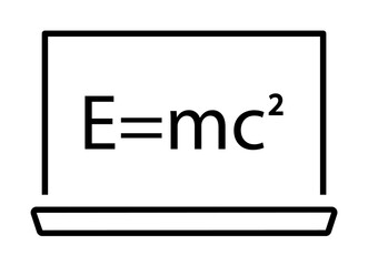 Poster - blackboard icon. Element of scientifics study icon for mobile concept and web apps. Thin line blackboard icon can be used for web and mobile on white background