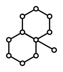 Poster - molecule icon. Element of scientifics study icon for mobile concept and web apps. Thin line molecule icon can be used for web and mobile on white background
