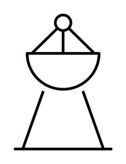 Poster - radar icon. Element of scientifics study icon for mobile concept and web apps. Thin line radar icon can be used for web and mobile on white background