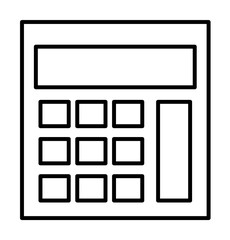Fototapete - calculator icon. Element of scientifics study icon for mobile concept and web apps. Thin line calculator icon can be used for web and mobile on white background