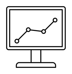 Canvas Print - Analytics, chart, SEO icon. Simple line, outline elements of commerce icons for ui and ux, website or mobile application on white background