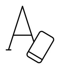 Poster - clear, erase, text, formatting icon. Element of text and sign for mobile concept and web apps icon. Thin line icon for website design and development on white background welcome background