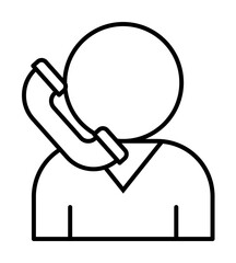 Poster - Thinking, brain, addictions icon. Simple line, outline elements of addictive human for ui and ux, website or mobile application on white background