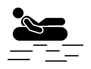 Poster - Man adventure rafting canoe icon. Element of pictogram adventure illustration