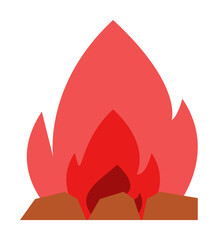 Poster - campfire, hot, burn icon. Element of color African safari icon. Premium quality graphic design icon. Signs and symbols collection icon for websites, web design on white background