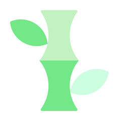 Poster - Bamboo botanical nature icon. Simple color elements of alternative medicine icons for ui and ux, website or mobile application on white background