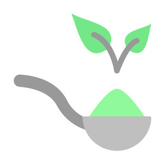 Poster - Spoon leaf icon. Simple color elements of alternative medicine icons for ui and ux, website or mobile application on white background