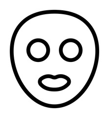 Poster - Face mask woman icon. Simple line, outline elements of alternative medicine icons for ui and ux, website or mobile application on white background
