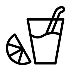 Poster - Drink glass orange icon. Simple line, outline elements of alternative medicine icons for ui and ux, website or mobile application on white background