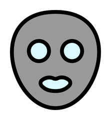Poster - Face mask woman icon. Simple color with outline elements of alternative medicine icons for ui and ux, website or mobile application on white background