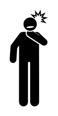 Poster - Problem, sound, speech icon. Element of amyotrophic lateral sclerosis icon on white background