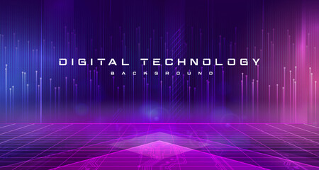 digital technology metaverse neon blue pink background, cyber information, abstract speed connect co