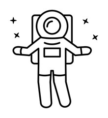 Poster - Astronaut, cosmonaut, star icon. Element of astronaut icon on white background