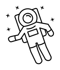 Poster - Astronaut, fly, star icon. Element of astronaut icon on white background