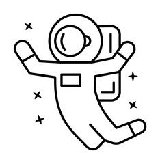 Poster - Cosmonaut, job, fly, happy icon. Element of astronaut icon on white background
