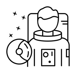Poster - Astronaut, job, profession icon. Element of astronaut icon on white background