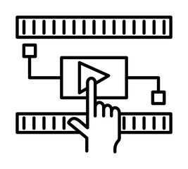 Poster - augmented reality, technology, interactive, video icon. Element of new technology icon on white background on white background