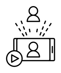 Poster - augmented reality, technology, virtual reality, video icon. Element of new technology icon on white background on white background