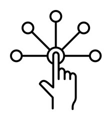 Fototapete - augmented reality, technology, virtual reality, touch screen icon. Element of new technology icon on white background on white background