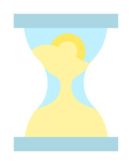 Poster - coin hourglass icon. Simple color elements of bankruptcy icons for ui and ux, website or mobile application on white background
