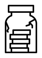 Poster - bank coin icon. Simple line, outline elements of bankruptcy icons for ui and ux, website or mobile application on white background