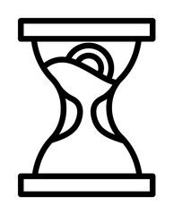 Poster - coin hourglass icon. Simple line, outline elements of bankruptcy icons for ui and ux, website or mobile application on white background