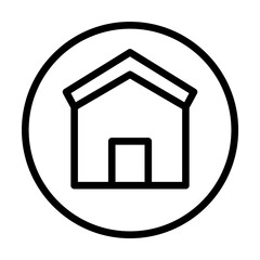 Sticker - bubble house icon. Simple line, outline elements of bankruptcy icons for ui and ux, website or mobile application on white background