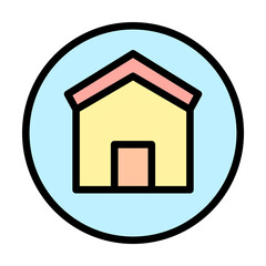 Fototapete - bubble house icon. Simple color with outline elements of bankruptcy icons for ui and ux, website or mobile application on white background