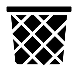 Sticker - Laundry basket, bathroom icon. Simple bathroom icons for ui and ux, website or mobile application on white background