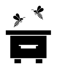 Poster - hive, bee icon. Element of beekeeping icon. Premium quality graphic design icon. Signs and symbols collection icon for websites, web design, mobile app on white background