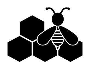 Poster - honeycomb, bee icon. Element of beekeeping icon. Premium quality graphic design icon. Signs and symbols collection icon for websites, web design, mobile app on white background