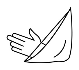 Poster - Bandage hand hospital icon. Simple line, outline of human skeleton icons for ui and ux, website or mobile application on white background on white background
