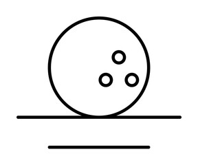 Poster - Bowling ball icon. Simple line, outline elements of prize icons for ui and ux, website or mobile application on white background